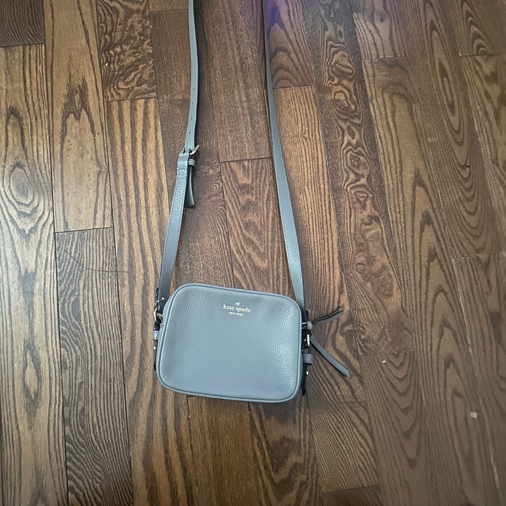 kate spade Gray Pebbled Leather Crossbody Bag